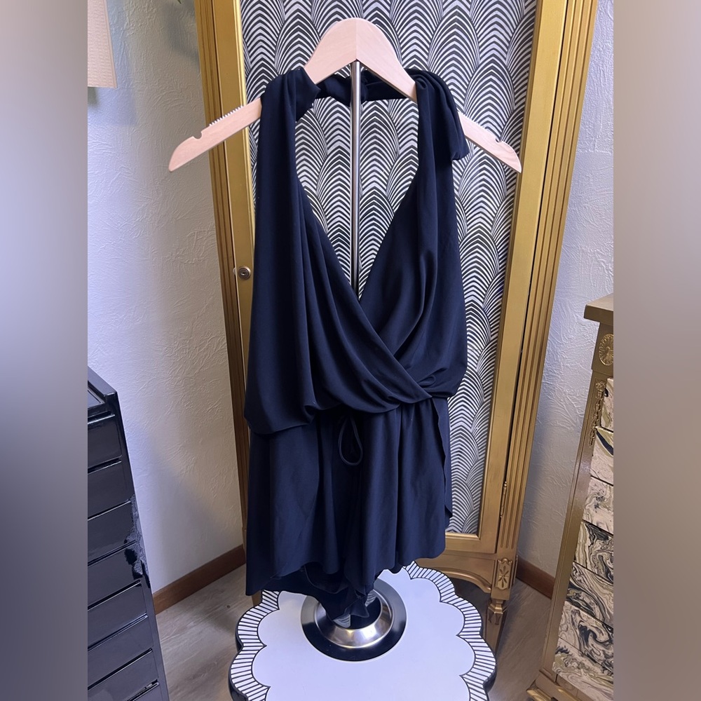 Black Halter Top Swimsuit